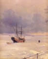 Bósforo congelado bajo la nieve 1874 Romántico ruso Ivan Aivazovsky